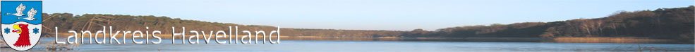 Banner mit Wappen und Bild des Hohennauener Sees