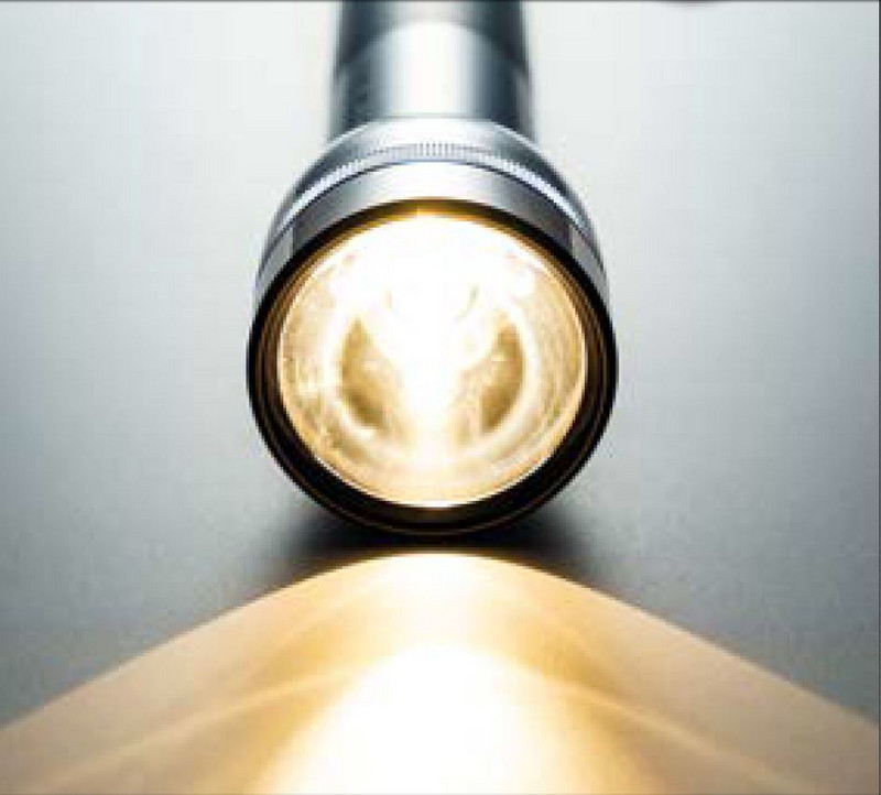 Klick öffnet neue Seite; Taschenlampe eingeschaltet