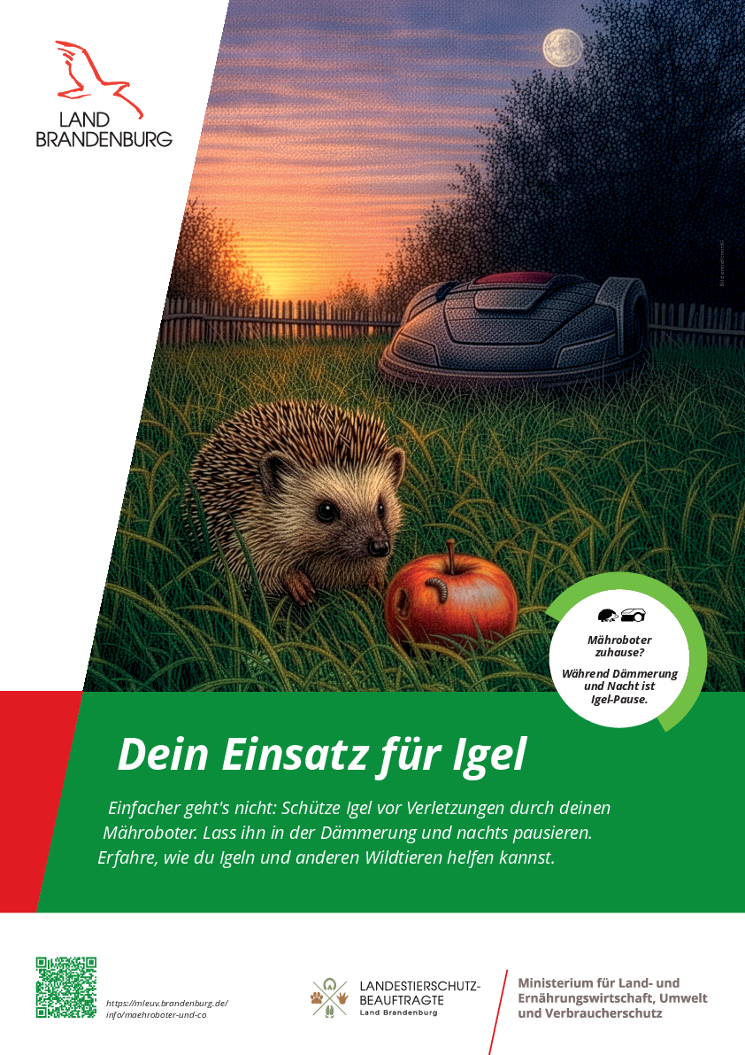 Plakat wurde zur Verfügung gestellt vom Ministerium für Land- und Ernährungswirtschaft, Umwelt und Verbraucherschutz des Landes Brandenburg (MLEUV)