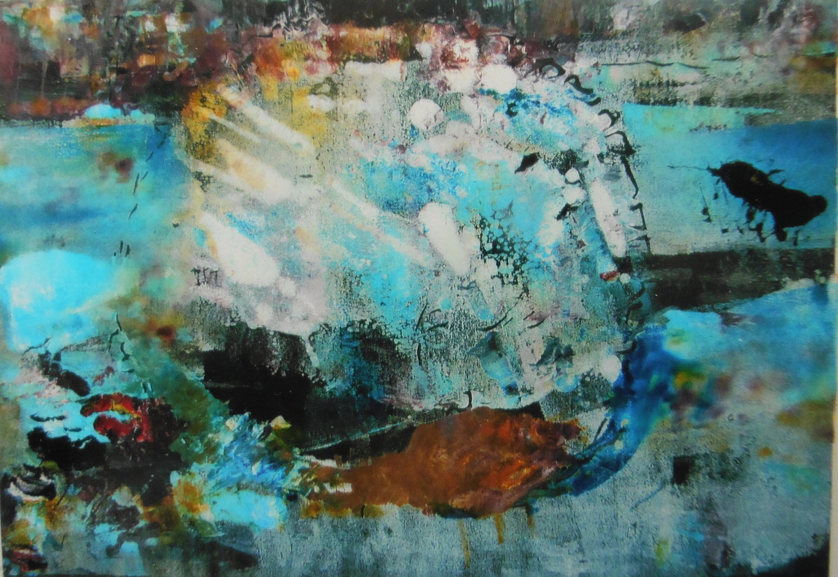 Klick öffnet Bildbetrachter; Formen in aquamarin