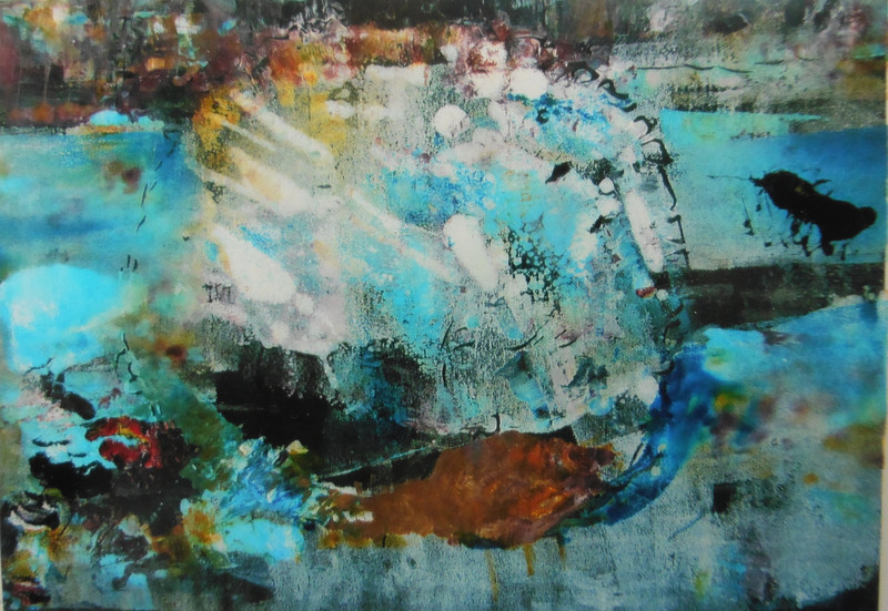 Klick öffnet Bildbetrachter; Formen in aquamarin