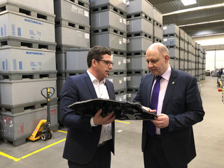 Unternehmensbesuch des Landrats bei der Wirthwein Nauen GmbH & Co. KG