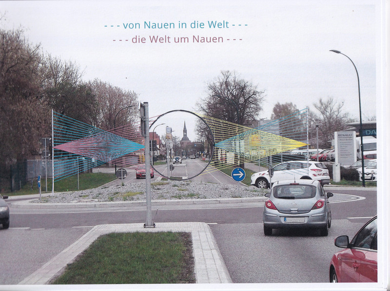 Klick öffnet Bildbetrachter; Bildmontage Stadtansicht Nauen