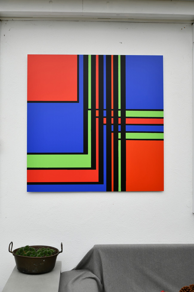 Klick öffnet Bildbetrachter; Martin Knigge blau-hellgrün II