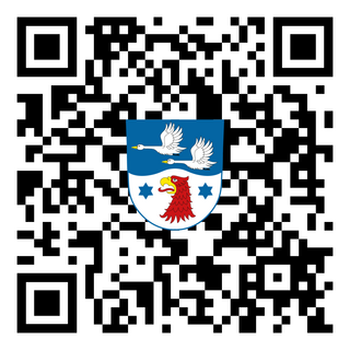 Ein QR-Code mit dem Landkreis-Wappen in der Mitte.
