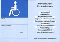 Plastifizierungsfolie für Parkausweis für Schwerbehinderte, EU