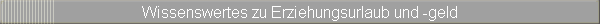 Wissenswertes zu Erziehungsurlaub und -geld