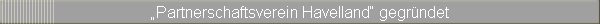 Partnerschaftsverein Havelland gegrndet