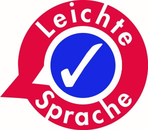 Eine Sprechblase mit der Aufschrift "Leichte Sprache" - Klick öffnet Blidbetrachter