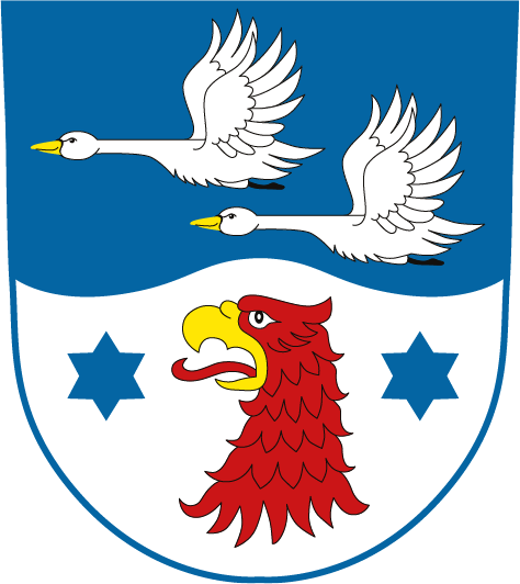 Das Wappen des Landkreis Havelland ist zweigeteilt. Im oberen, blau unterlegten, Teil sind zwei fliegende Schwäne dargestellt, die von rechts nach links fliegen. Im unteren Teil findet sich ein roter Kopf eines Adlers auf hellem Grund rechts und links flankiert von einem Stern