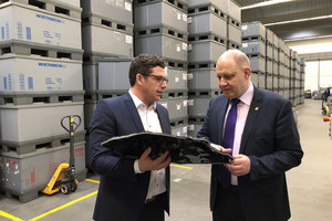 Unternehmensbesuch des Landrats bei der Wirthwein Nauen GmbH & Co. KG 