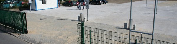 Ab dem 1. Oktober werden hier im Gewerbegebiet Nord in Falkensee Schrott, Sperrmüll und anderes angenommen.