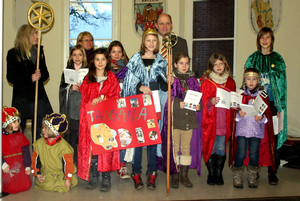 Die Sternsinger wurden von Roger Lewandowski im Kreishaus in Rathenow empfangen.