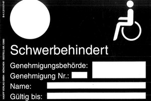 Dieser Parkausweis ist ab 1. Januar 2011 nicht mehr gültig!