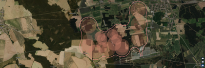 Satellitenbild mit roten Kreisen im Bereich eines Brandes - Klick öffnet Bildbetrachter