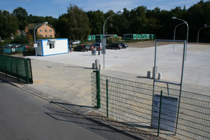 Ab dem 1. Oktober werden hier im Gewerbegebiet Nord in Falkensee Schrott, Sperrmüll und anderes angenommen.