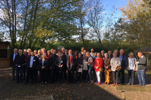 Gemeinsames Erinnerungsfoto der Gäste aus Rendsburg-Eckernförde und der Gastgeber aus dem Havelland.