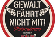 Logo der Motorraddemo "Gewalt fährt nicht mit"