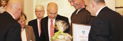 Die Fischerei Schröder aus Strodehne erhielt den Wirtschaftsförderpreis in der Kategorie Landwirtschaft, ©Landkreis Havelland