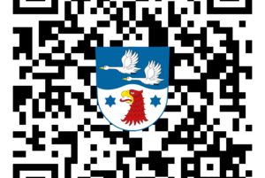 Ein QR-Code mit dem Landkreis-Wappen in der Mitte.