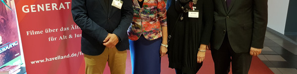 Eröffneten das Filmfestival mit einem Gespräch über den demografischen Wandel: Jörg Zietemann, Christel Schneewind, Sabine Kosakow-Kutscher und Landrat Roger Lewandowski