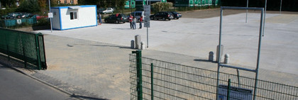 Ab dem 1. Oktober werden hier im Gewerbegebiet Nord in Falkensee Schrott, Sperrmüll und anderes angenommen.