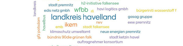 Textgrafik mit den verschiedenen an dem Projekt beteiligten Institutionen - Klick öffnet Bildbetrachter