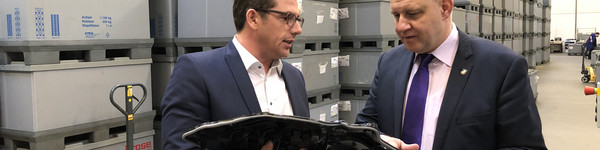 Unternehmensbesuch des Landrats bei der Wirthwein Nauen GmbH & Co. KG 