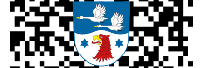 Ein QR-Code mit dem Landkreis-Wappen in der Mitte.