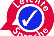Eine Sprechblase mit der Aufschrift "Leichte Sprache" - Klick öffnet Blidbetrachter