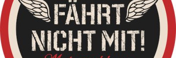 Logo der Motorraddemo "Gewalt fährt nicht mit"