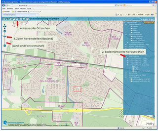 Brandenburg Viewer mit Hinweisen zur Bedienung