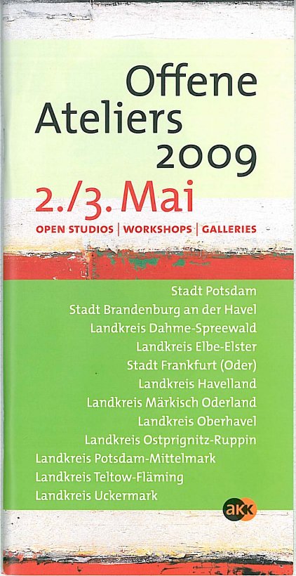 Broschüre "Offene Ateliers 2009"